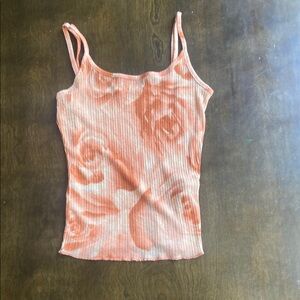Sheer Floral Peach Camisole Top